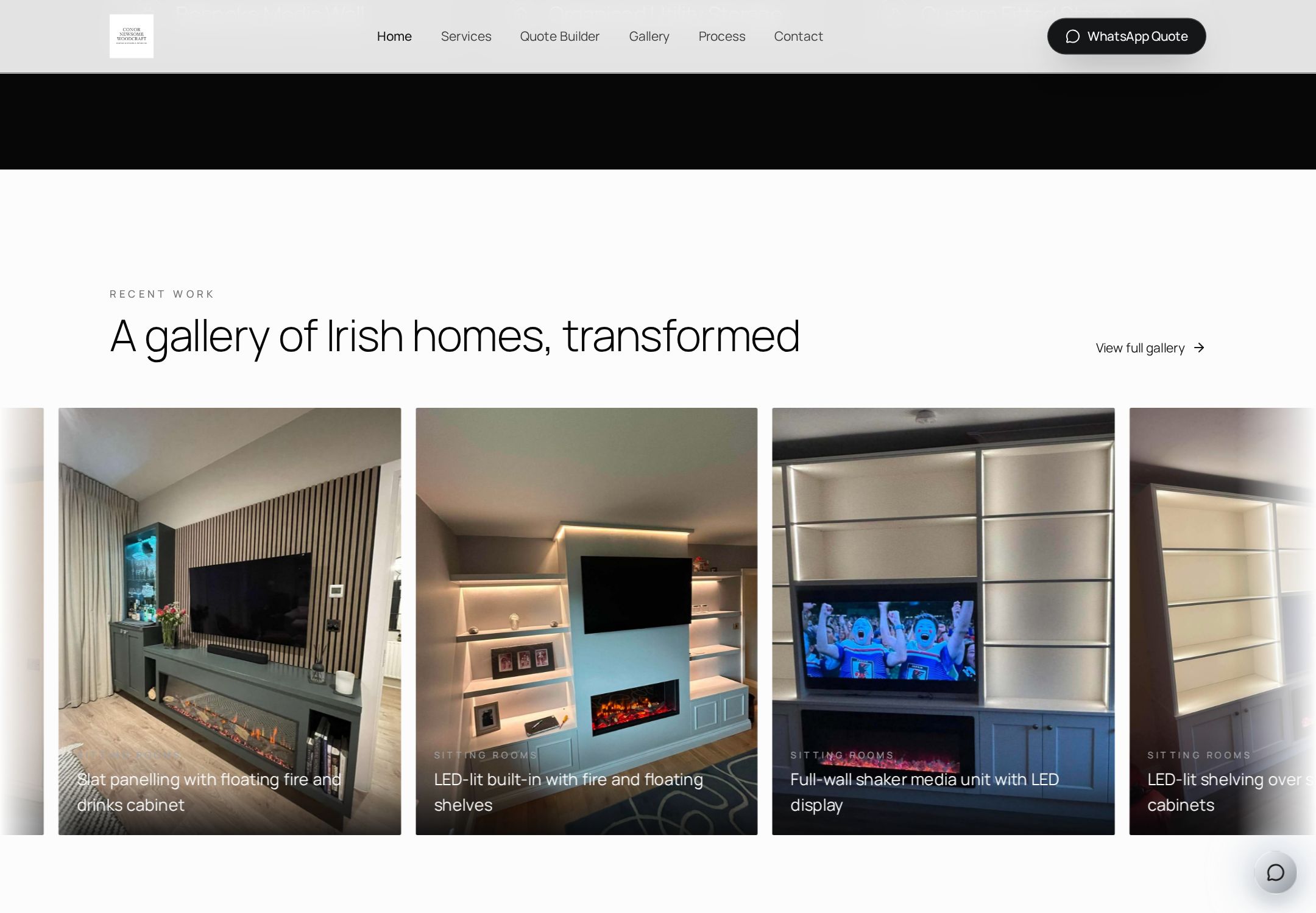 Conor Newsome — Bespoke interiors. Live project designed and built by Emerald Sites.